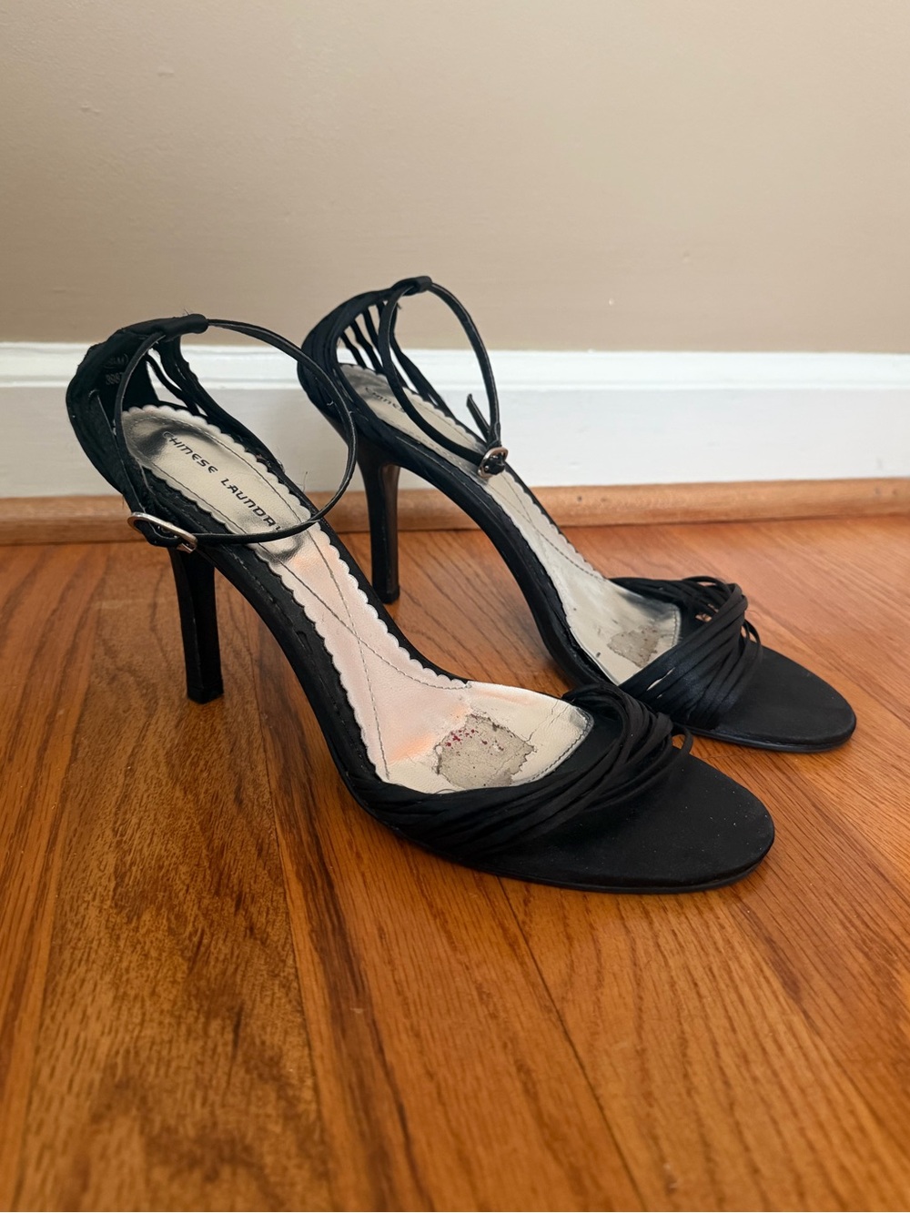 Chinese Laundry Black Strappy High Heel Sandals